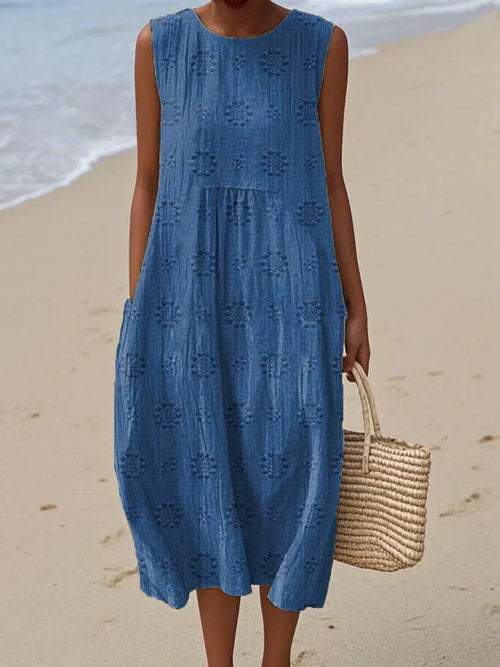 Beatrice - Elegante Vestido sin Mangas con Bolsillos